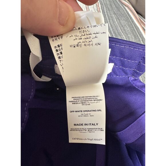 OFF-WHITE Varsity Baseball Cap - Purple - One Size - Authentic - Rare - Picture 11 of 14